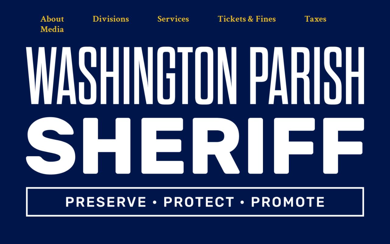 Washington Parish Jail corrections page for recent arrest and roster information