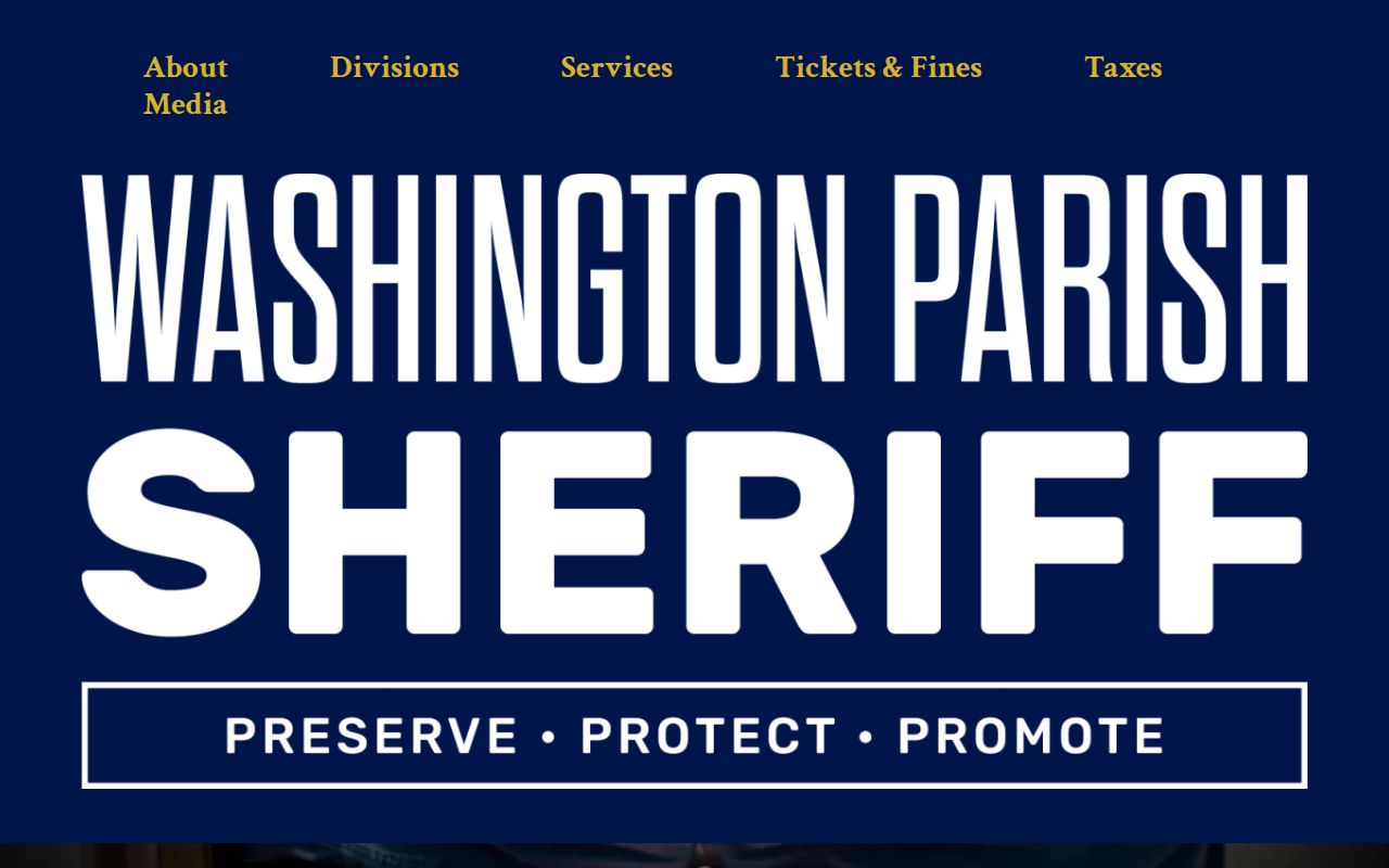 Washington Parish Sheriff's Office website used to verify a VINE custody result